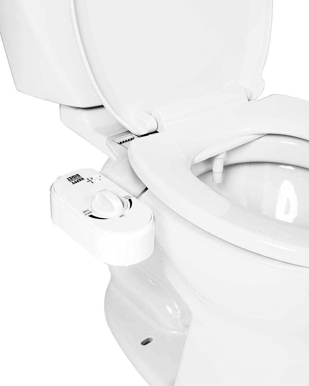 Happy Bidet Self Cleaning Toilet Seat Attachment | Non-Electric, Adjustable Nozzle, Stream & Pressure. (Easy 10-Minute Install, No Plumbing or Electric Required), Hygienic & Eco-friendly - - 