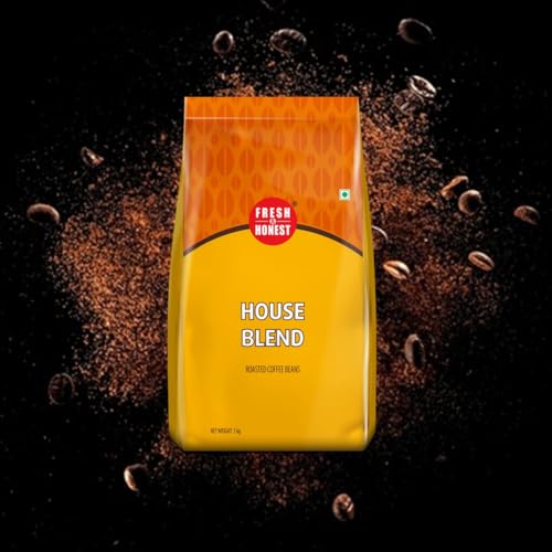 Image of Fresh & Honest House Blend | Roasted Coffee Beans | Medium Dark Roast | Robusta | 1Kilo (Pack of 3)