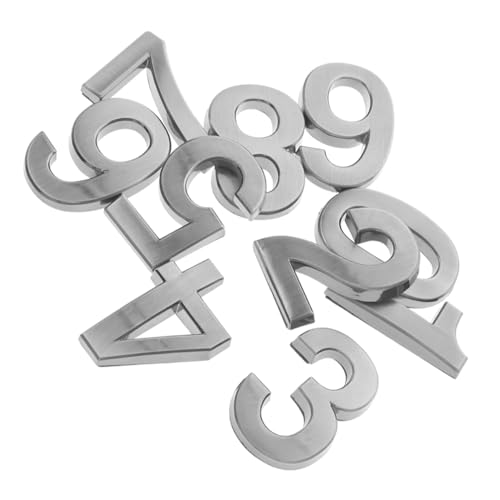 jojofuny 10pcs Self Adhesive House Address Signs Material Numbers for outside Door Mailbox Office Home Grey