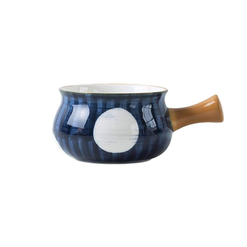Bol à soupe avec poignée anti-brûlure 500 ml en porcelaine pour déjeuner rapide