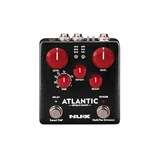 Nux NDR-5 Atlantic Pédale de délai et de réverbération, technologie Core Image (fonction Smart-TAP, 3 effets de délai… - Les Beatles, Paul McCartney, John Lennon, RIngo Starr, George Harrison