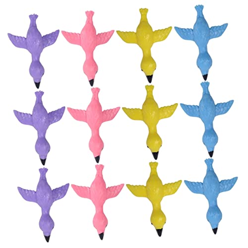 BESTonZON 12pcs Proyectil Juguetes sensoriales Flamenco Tirachinas de Goma Juguete Infantil Juguetes para Niños Fiesta Juguete de Punta de los Dedos Juguete Elástico