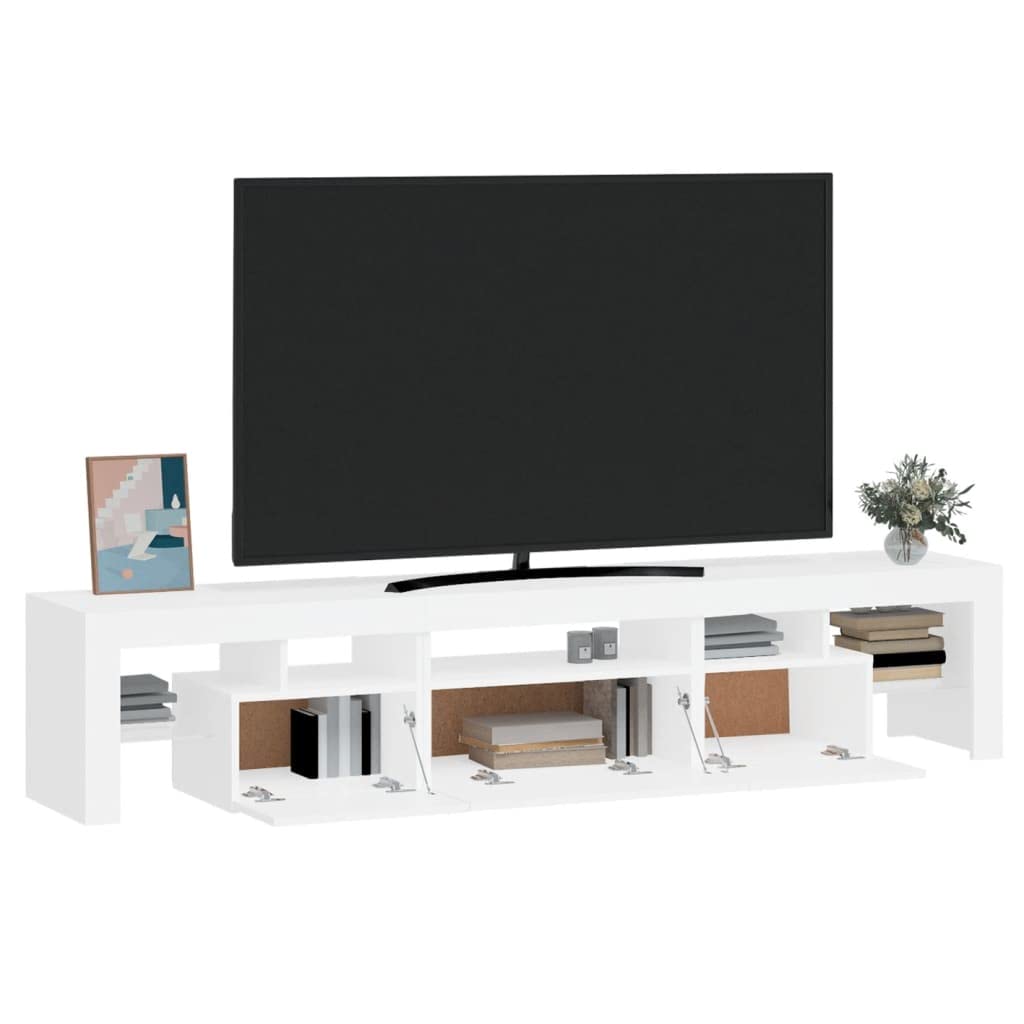 vidaXL Tv-meubel met LED-verlichting 260x36,5x40 cm wit, tv