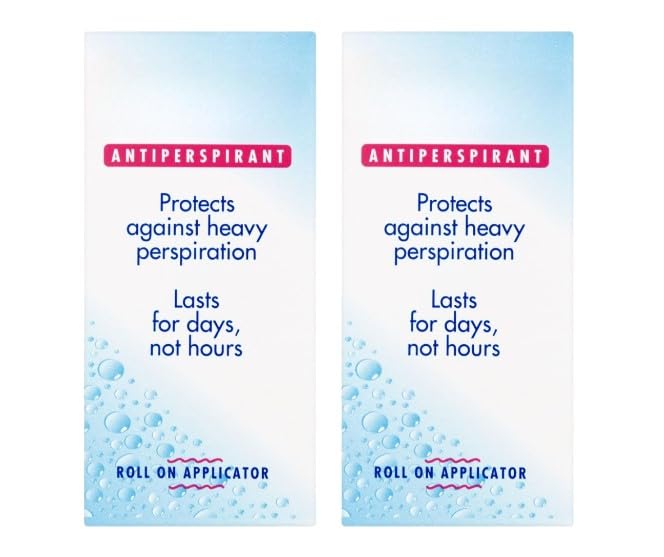 Solution Roll-On 75ml (Pack of 2) – Strong Antiperspirant for Underarms & Feet, Controls Excessive Sweating, Long-Lasting Dryness