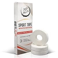303 Athletics Premium Sporttape Set (3x 1,5cm x 10m Weiß) - Extrem starkes Fingertape für Klettern, Bouldern, Fitness & Fußball - Wasserfestes Leukotape für Handgelenk & Zehen (Weiß)