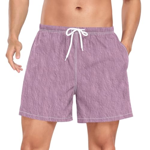 Pantalones cortos de natación para hombre en color rojo y tejido Quick Dry