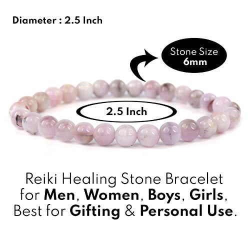 Image of Reiki Crystal Products Natural Crystal Stone Bracelet 6 mm Round Beads for Men & Women | Gemstone Jewellery Bracelet | Reiki Charged | Multiple Stone Variants Available