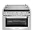 AMZCHEF RV Gas Range 17 Inches Tall, 1.24 Cu.Ft Propane Range Oven with 3 Burners Stove for RV, Apartment, Mobile Home, Stainless Steel.
