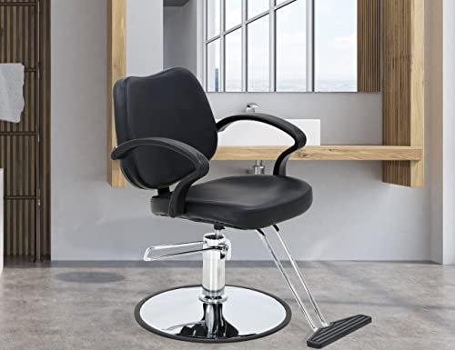 Barber Chair, Height Adjustable Heavy Duty Hydraulic Salon Chair With 360 Degrees Rolling Swivel, Pu Leather Beauty Style Hair Chair For Men And Women Hair Stylists, Hair Salon Chair #TOP26
