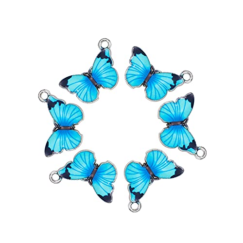 Danlingjewelry 100 Pcs Enamel Butterfly Pendant Charms For Butterfly Necklace Jewelry Making Bracelet Earring #TOP15