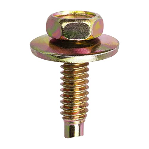 Image of 30PCS 1 /4 inch-20 x 7 /8 inch Hex Head Body Bolt with Free Spinning Washer for 57030-S36 Ford