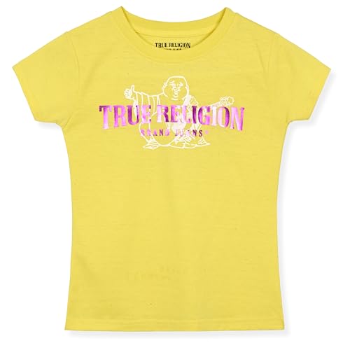 Image of True Religion Girls Jeans Shorts Set Girls Denim Short and Fashion Tee Shirt Clothing Set for Kids