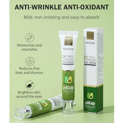 Hxlybd Avocado Retinol Eye Cream For Dark Circles Treatment,Under Eye Cream For Aging And Dryness,Moisturizing And Firming,Reduce Wrinkles Fine Lines,Non-Greasy Suitable For All Skin Types thumb #4