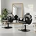 MIMWOW Salon Chair, Reclining Salon Chair for Hair Stylist, Barber Chair with Heavy Duty Hydraulic Pump, Hair Chairs Tattoo Braiding Beauty Spa Equipment, All Cool Black
