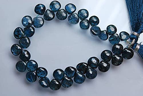 Kyanite verte mousse naturelle en perles briolettes lisses de 8-9mm pour bijoux