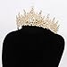 Semato Gold Crown for Women Baroque Vintage Gold Tiaras with Gemstones for Prom Birthday Party Quinceanera Pageant Halloween Costume Headpieces