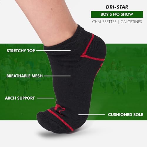 starter boys socks 10-pack comfort toe lightweight moisture-wicking socks for toddler big and little boys