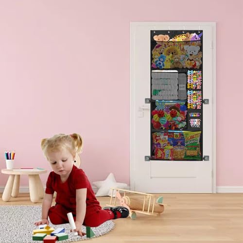 Gran almacenamiento de juguetes de peluche en malla transpirable para dormitorio infantil 3