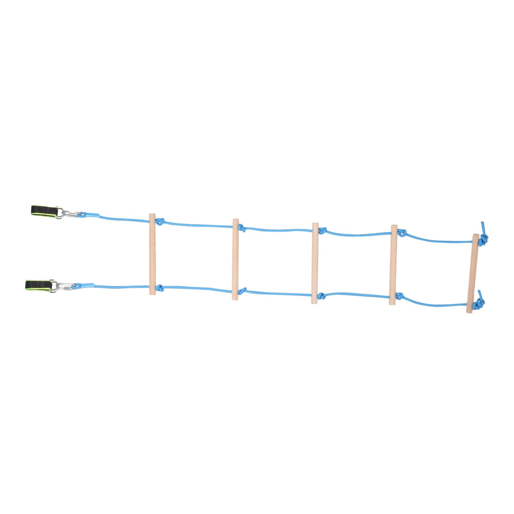 Abaodam Kid's Wooden Climbing Ladder 5 Steps Playset Safe Indoor/Outdoor Exercise Ladder Swing Rope Decorative Climbing Frame