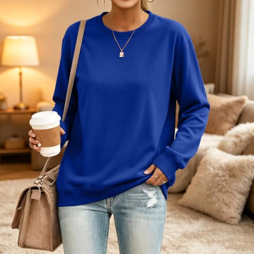 Crewneck Sweatshirts Women Comfort Pullover Oversized Sweatshirts — view 2