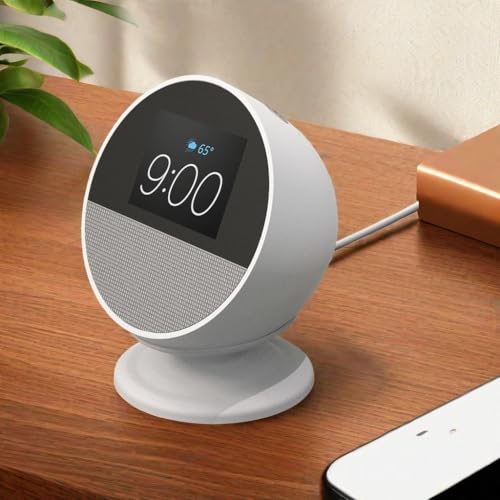 Soporte para foco y altavoz blanco ideal para salones modernos y oficinas 2