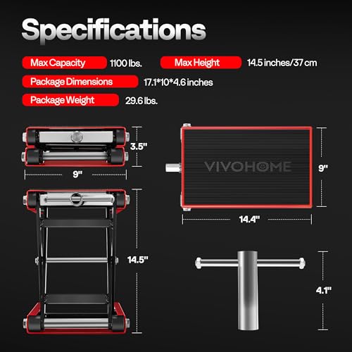 VIVOHOME Motorcycle Scissor Lift Jack