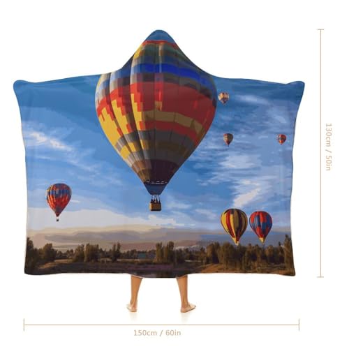 Couverture à capuche montgolfière thermique et douce pour l'hiver - 3