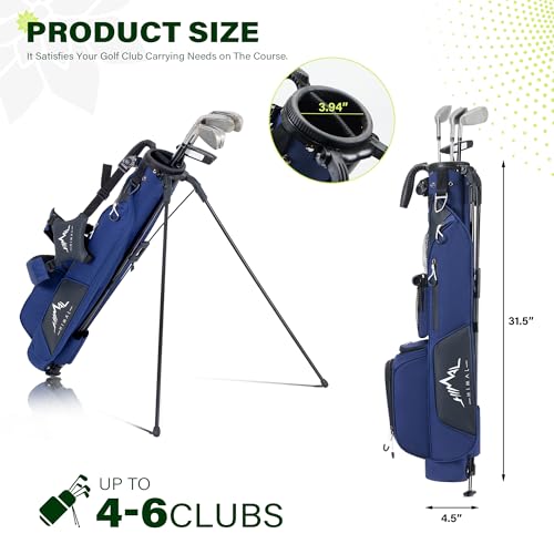 Par 3 Golf Bag Small Lightweight with Dual Shoulder Straps – Pitch n Putt Golf Bag Easy to Carry and Durable for Men/Women– 31.5 inches Tall - Image 3
