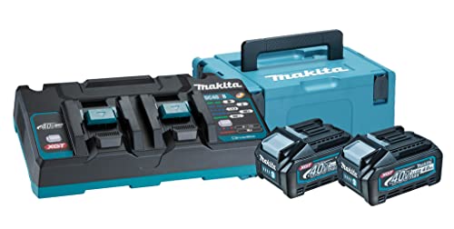Makita Makita 40V Li-ion MAX Set de 2 batteries 4.0Ah - Chargeur - Mbox - 191U00-8