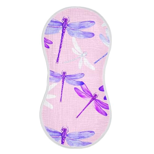 Whitedragonflies Pink Burp Cloths for Babies Burp Rag Cotton Spit Up Rag for Babies Girls Infants2