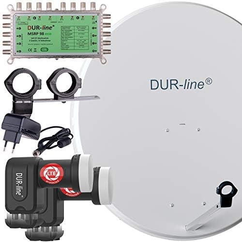 DUR-line MDA 90cm Hellgrau - Aluminium Satellitenschüssel Mit LNB