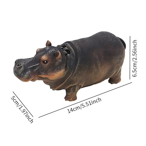 Décoration hippopotame pour aquarium et terrarium
