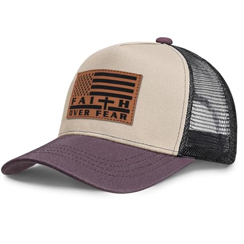 Image of Jesus Hat Christian Gifts for Men American Flag Hats Faith Over Fear Hat Fathers Day Christmas Birthday Gifts for Friend
