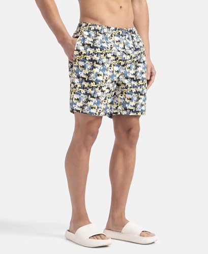 Image of Jockey US57 Men Super Combed Mercerized Cotton Woven Printed Boxer Shorts with Side Pockets (Pack of 2, Prints May Vary)