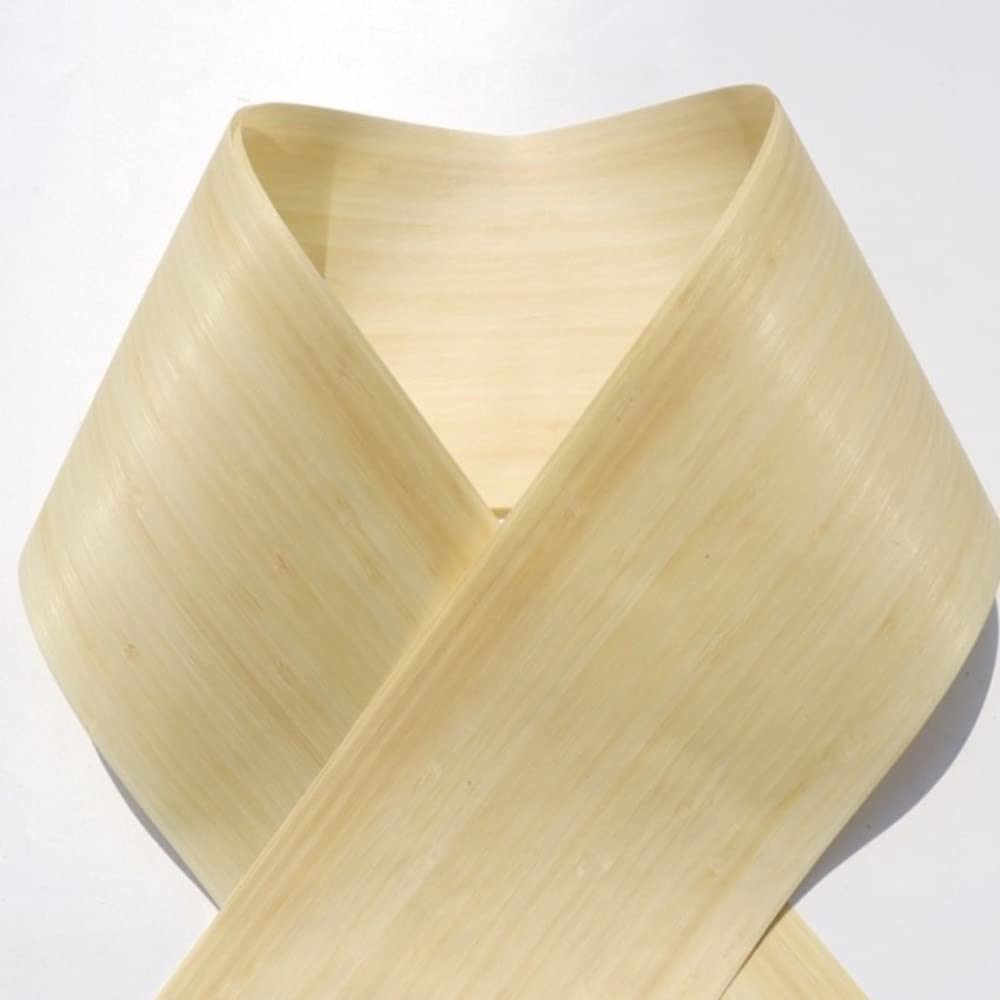 2 pièces : longueur : 2,5 m ; épaisseur : 0,2 à 0,25 mm ; largeur : 40 cm ; placage naturel en fibre de bambou pressée à plat