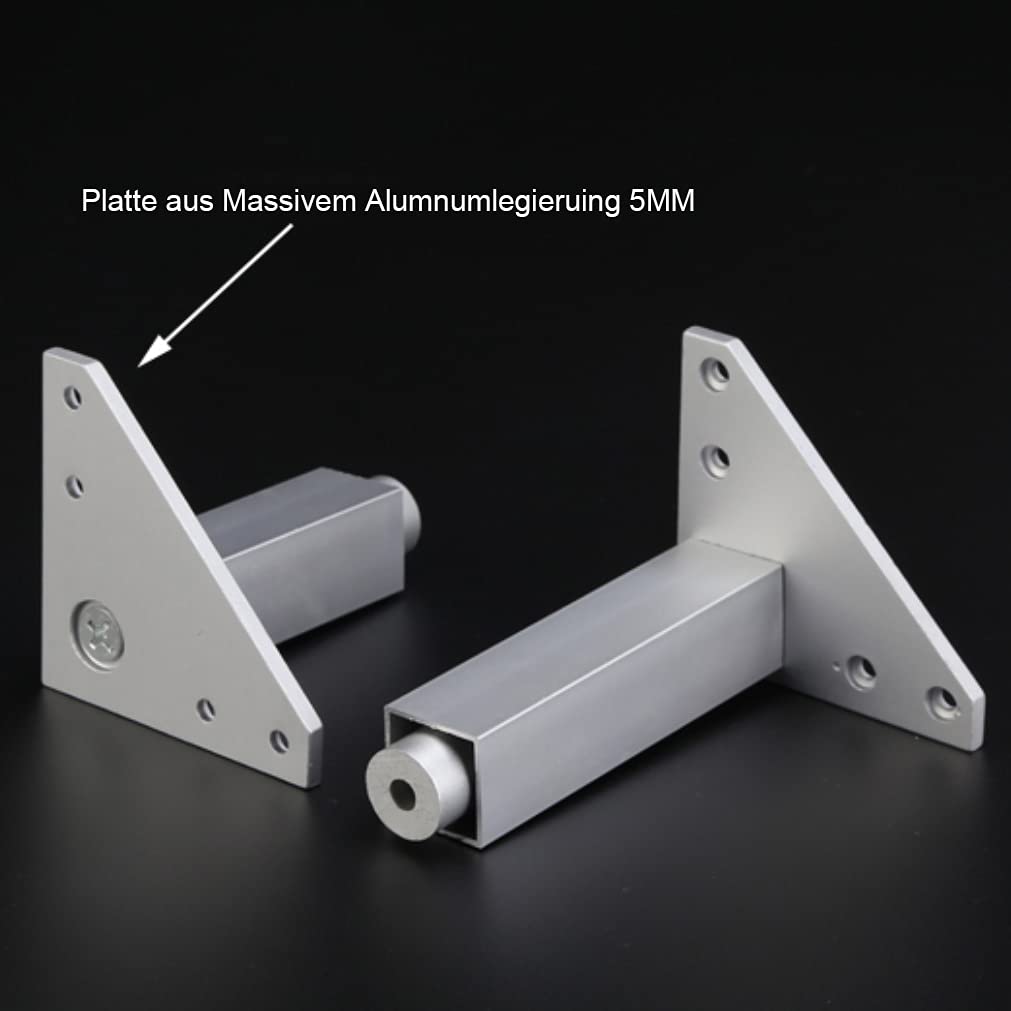 YJRZYQKXKL Meubelpoten, zwart, 4 stuks, verstelbaar, rond, aluminiumlegering, geanodiseerd oppervlak, meubelpoten, hoogte YJRZYQKXKL Meubelpoten, zwart, 4 stuks, verstelbaar, rond, aluminiumlegering, geanodiseerd oppervlak, meubelpoten, hoogte