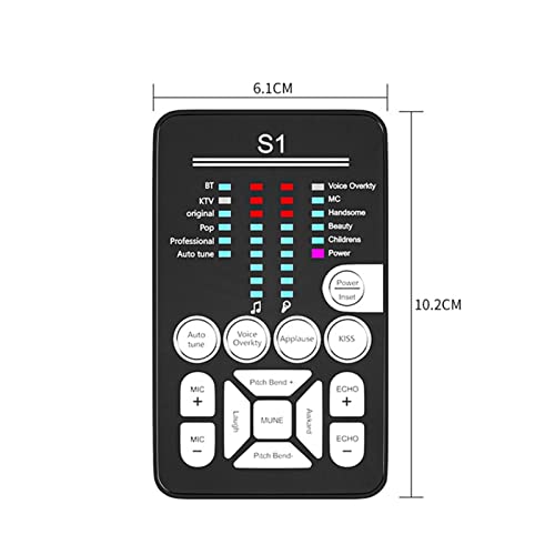 Ficha técnica DDNGEJ Mezclador de Audio Profesional Tarjeta de Sonido en Vivo S1 Auriculares USB externos micrófono Tarjeta de Sonido de transmisión en Vivo para teléfono móvil computadora y PC - Fernando Cortés
