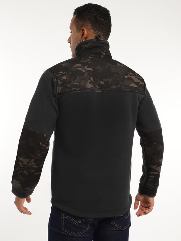 Image of MOUNTMILLER Men's Ripstop Dual Superbond HLKN Fleece Tactical Jacket | Water Repellant | Multi-Pocket | Abrasion-Resistant | Ideal for Outdoor, Hiking & Trekking