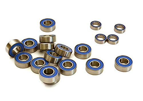 Integy RC Model Hop-ups C27891 Low Friction Blue Rubber Sealed Bearings (19) Set for Traxxas 1/10 Slash 2WD