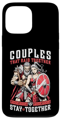 バイキング カップル カップル レイド Stay Together 北欧神話 スマホケース iPhone 13 Pro Max 用