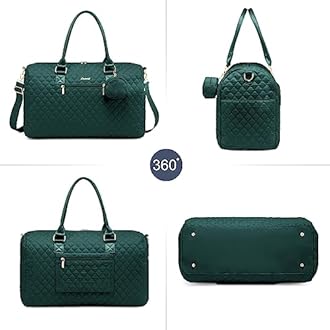 LOVEVOOK Diaper Bag Tote with Pacifier Case and Changing Pad, Large Capacity Mommy Bag for Hospital and Weekender Travel, Functional Baby Bag Newborn Baby Essential, Dark Green, Large