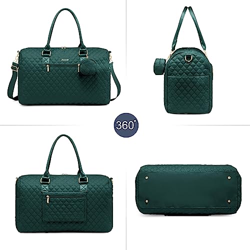 LOVEVOOK Diaper Bag Tote with Pacifier Case and Changing Pad, Large Capacity Mommy Bag for Hospital and Weekender Travel, Functional Baby Bag Newborn Baby Essential, Dark Green, Large