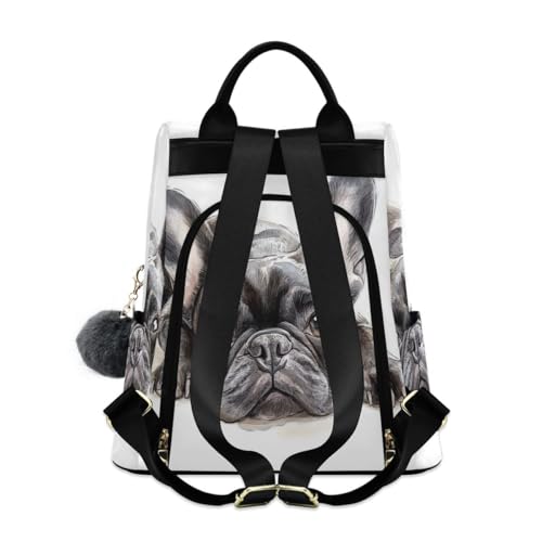 Image of ALAZA French Bulldog Lie Prone Comfortably Trips Hiking Camping Rucksack Pack for Women
