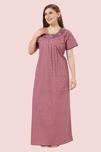 Image of Soulemo Women's Pure Cotton Floor Length Nighty 1690