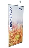 L-Banner 100cm x 215cm Werbedisplay Aufsteller Werbebanner Display Spuckschutz