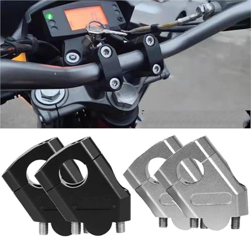 Elevador de manillar para Benelli TRK520X con acabado mecanizado negro de 28mm 2