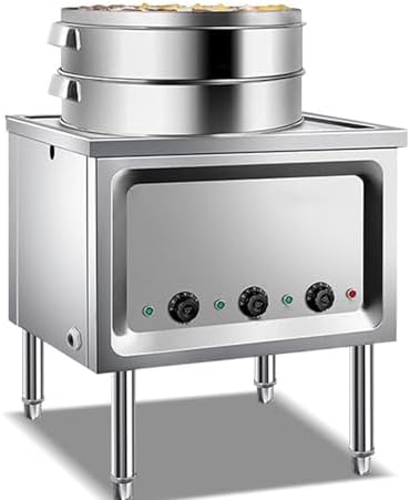 High-Power Commercial Bun Steamer with Automatic Water Inlet, Anti-Dry Burning, Four Holes - Ideal for Hotels, Restaurants, and Bun Shops