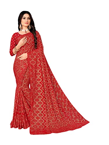 Sari indien traditionnel népali rouge de mariée en feuille d'or