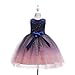Glamulice Blush Pink Princess Sparkle Ombre Tulle Tutu Dress Flower Girls Lace Bridesmaid Dresses for Wedding Pageant Holiday Birthday Party Prom Ball Gown Formal Kids Dance Evening Navy Blue Gown 6