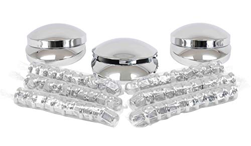 Mytee Products Steel Chrome Set, (2) Front Hub Caps, (4) Rear Hub Caps, (60) Lug Nut Covers